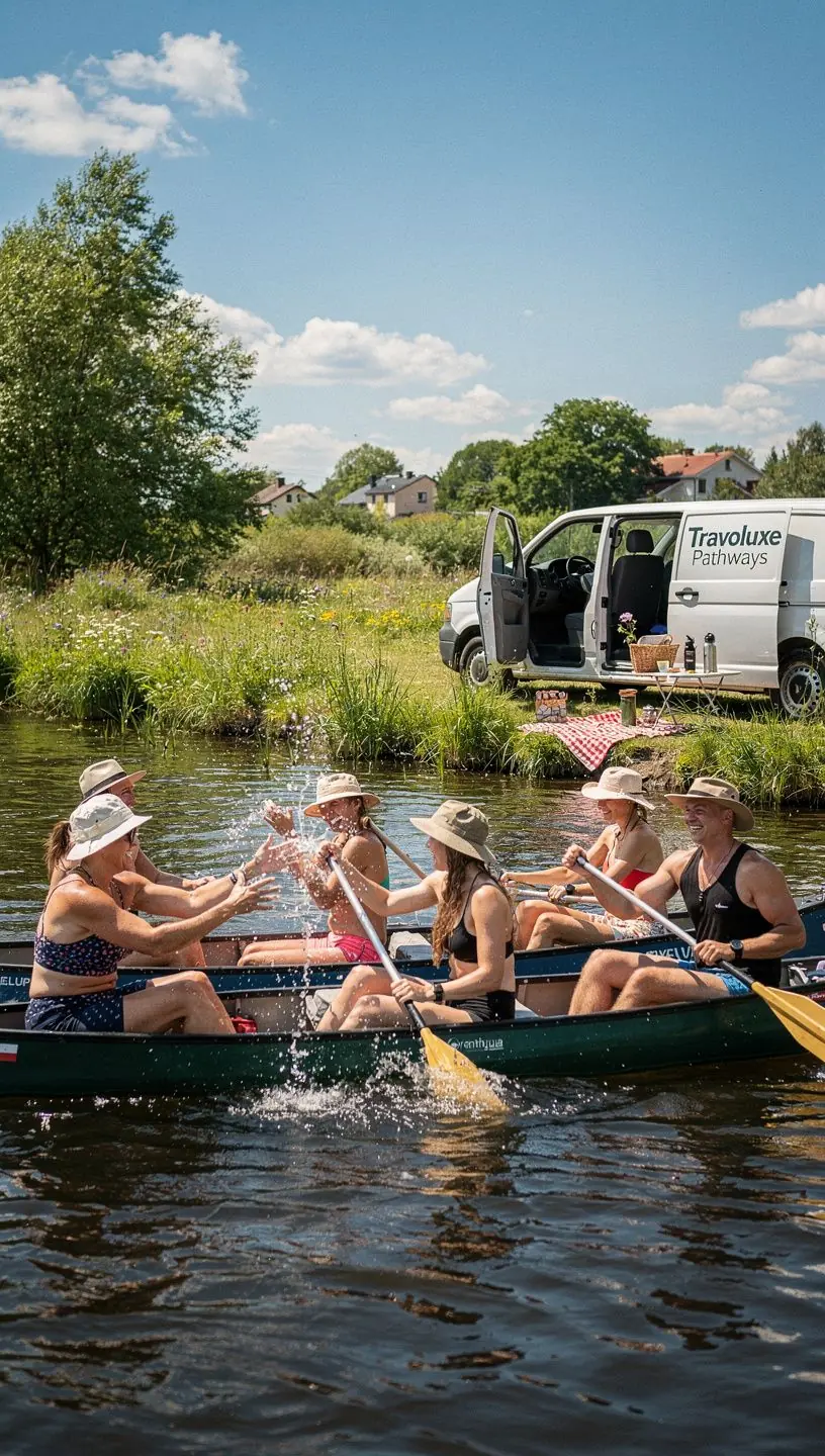 A breathtaking view of the picturesque Gauja National Park showcasing lush greenery and winding rivers.